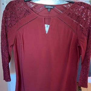 Express Burgundy long sleeve